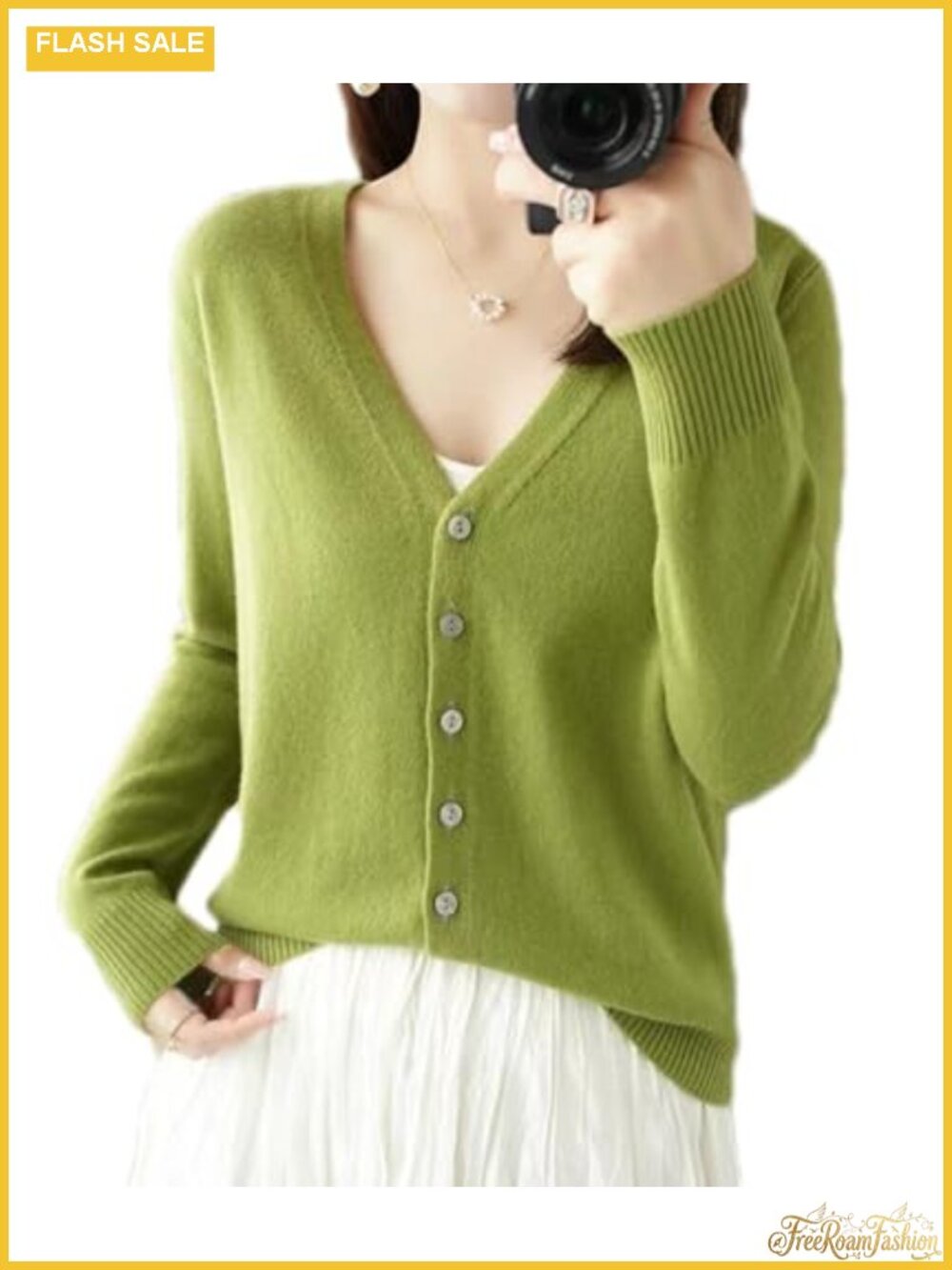 Women's Long Sleeve Lightweight Button Cardigan Thin Sweater - Picture 1 of 6
